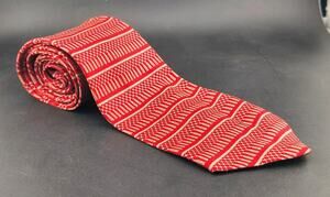 Vintage 50s The Californian Silk Geometric Tie Red